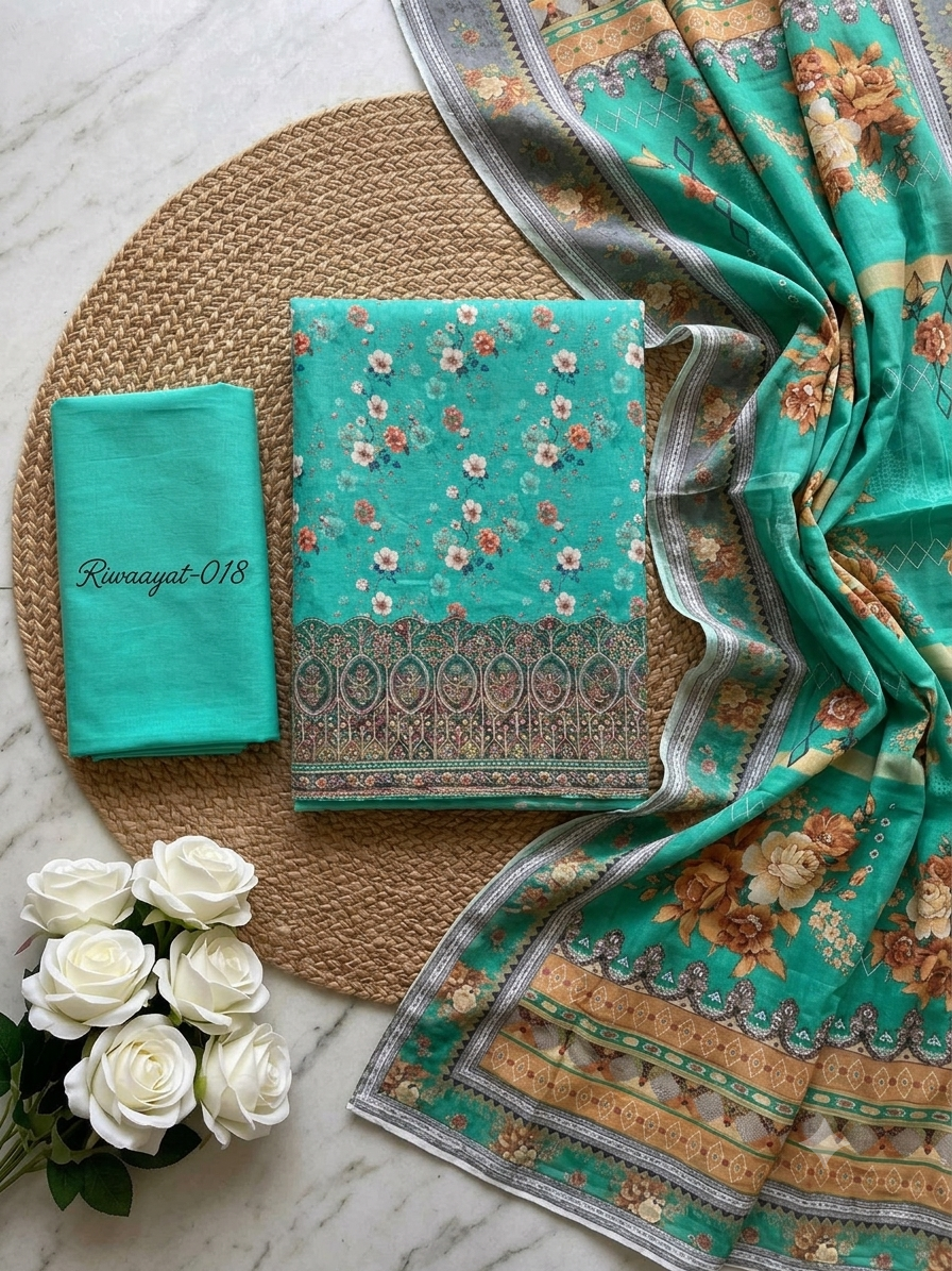 3-PIECE DIGITAL PRINTED UNSTICH SUIT
