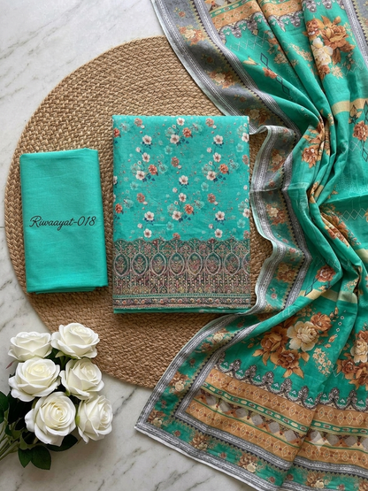 3-PIECE DIGITAL PRINTED UNSTICH SUIT