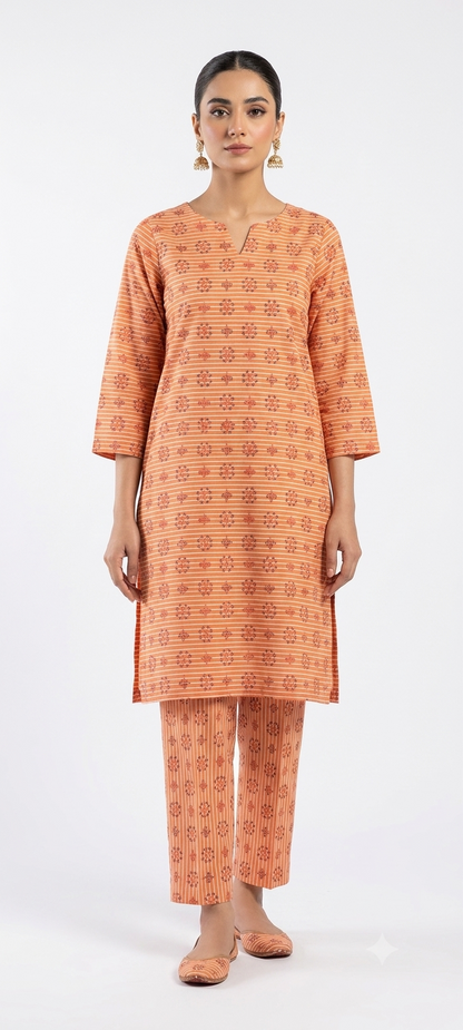 2-PIECE DIGITAL PRINTED UNSTICH LAWN SUIT
