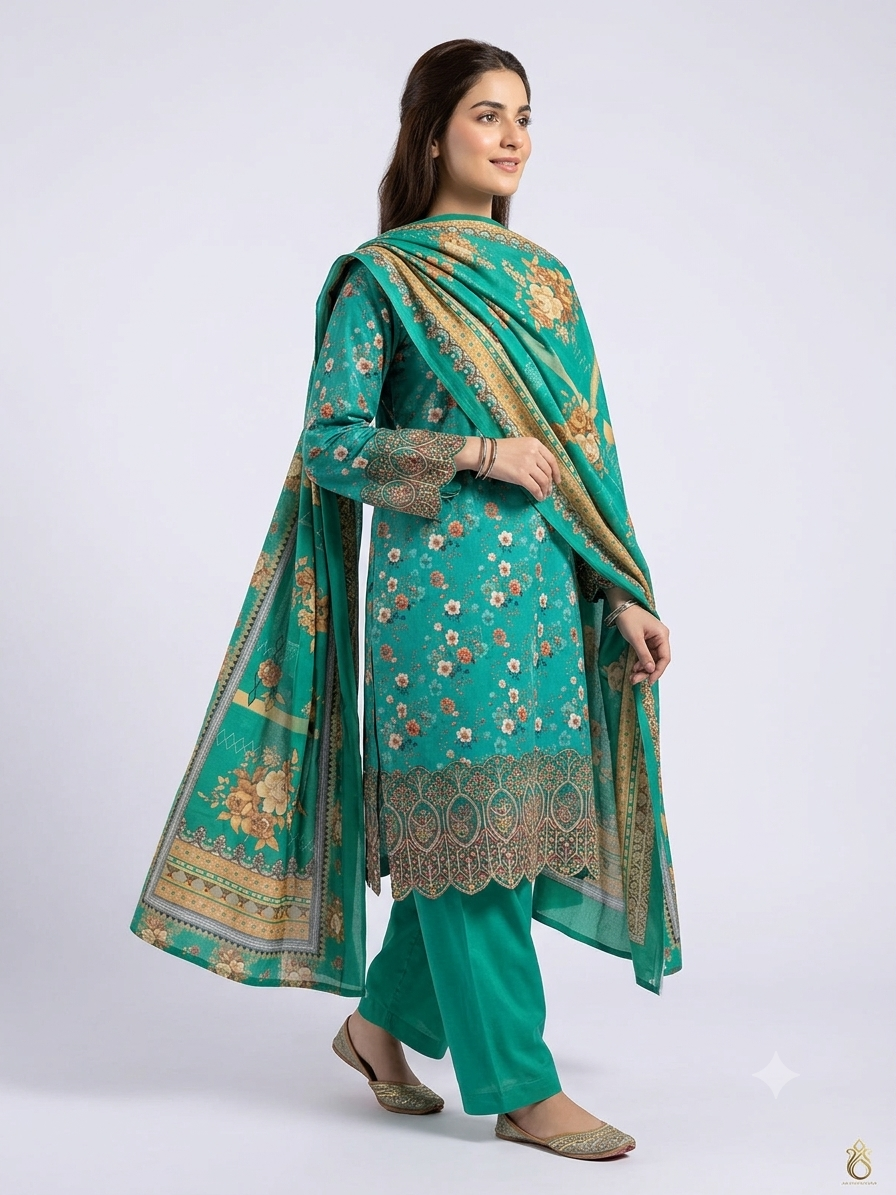 3-PIECE DIGITAL PRINTED UNSTICH SUIT