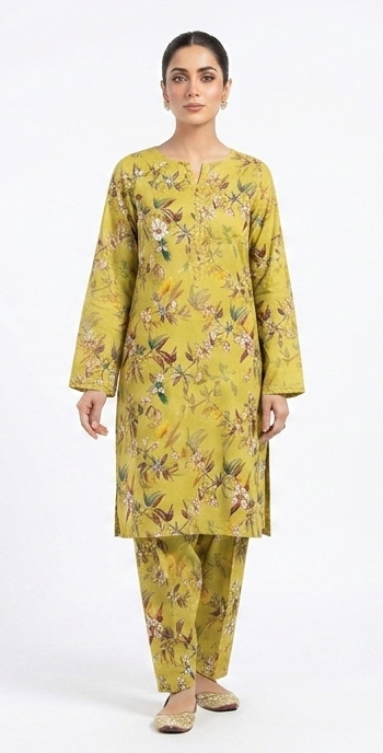 2 PIECE DIGITAL PRINTED UNSTICH LAWN SUIT