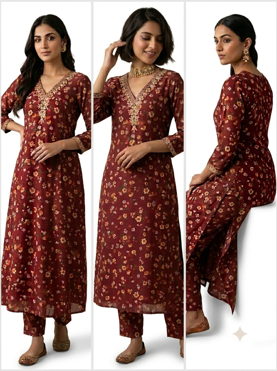 2-PEICE DIGITAL PRINTED UNSTICH SUIT