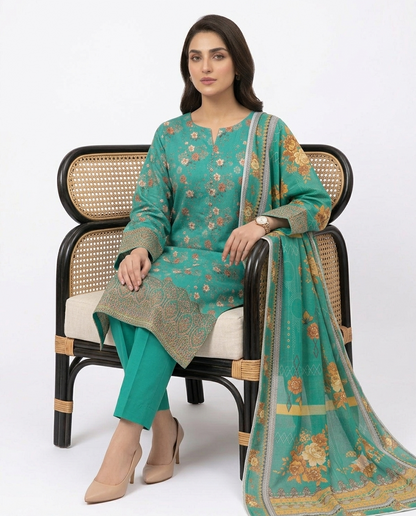 3-PIECE DIGITAL PRINTED UNSTICH SUIT